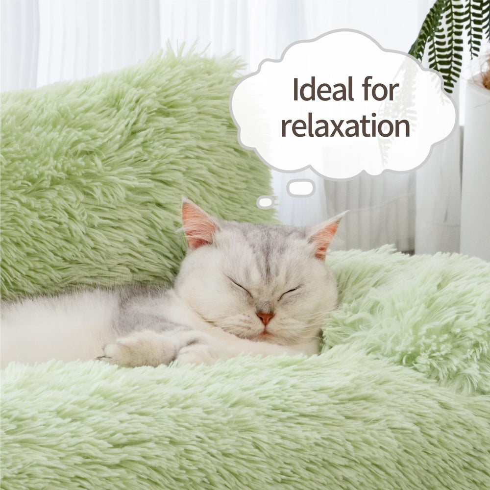 Mewoo dog couch green anti-slip bottom helps cushions stay put