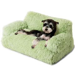 Mewoo dog couch green removable cover demonstrates easy cleaning for busy pet homes
