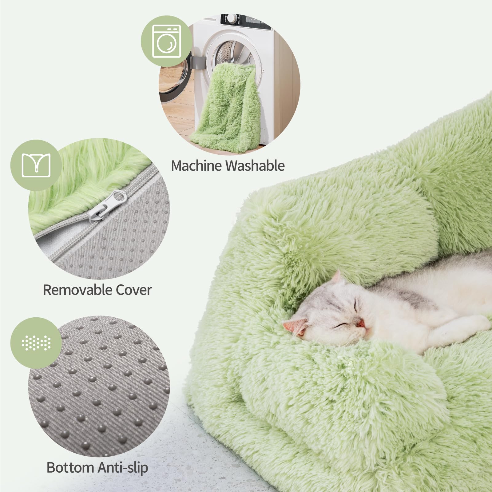 Mewoo dog couch green stylish design blends with modern living spaces