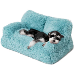 Mewoo dog couch Lake Blue with cozy padding for small pets.