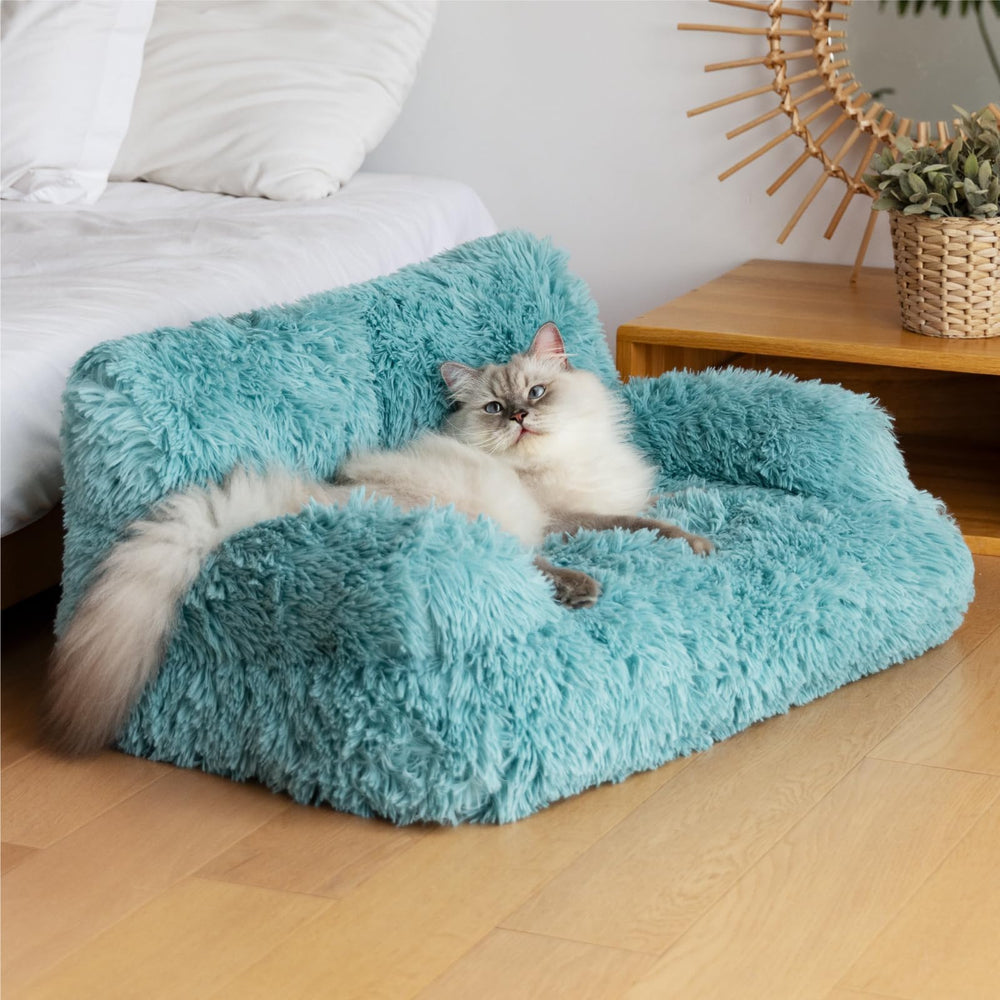 Mewoo small pet sofa in use providing a cozy retreat.