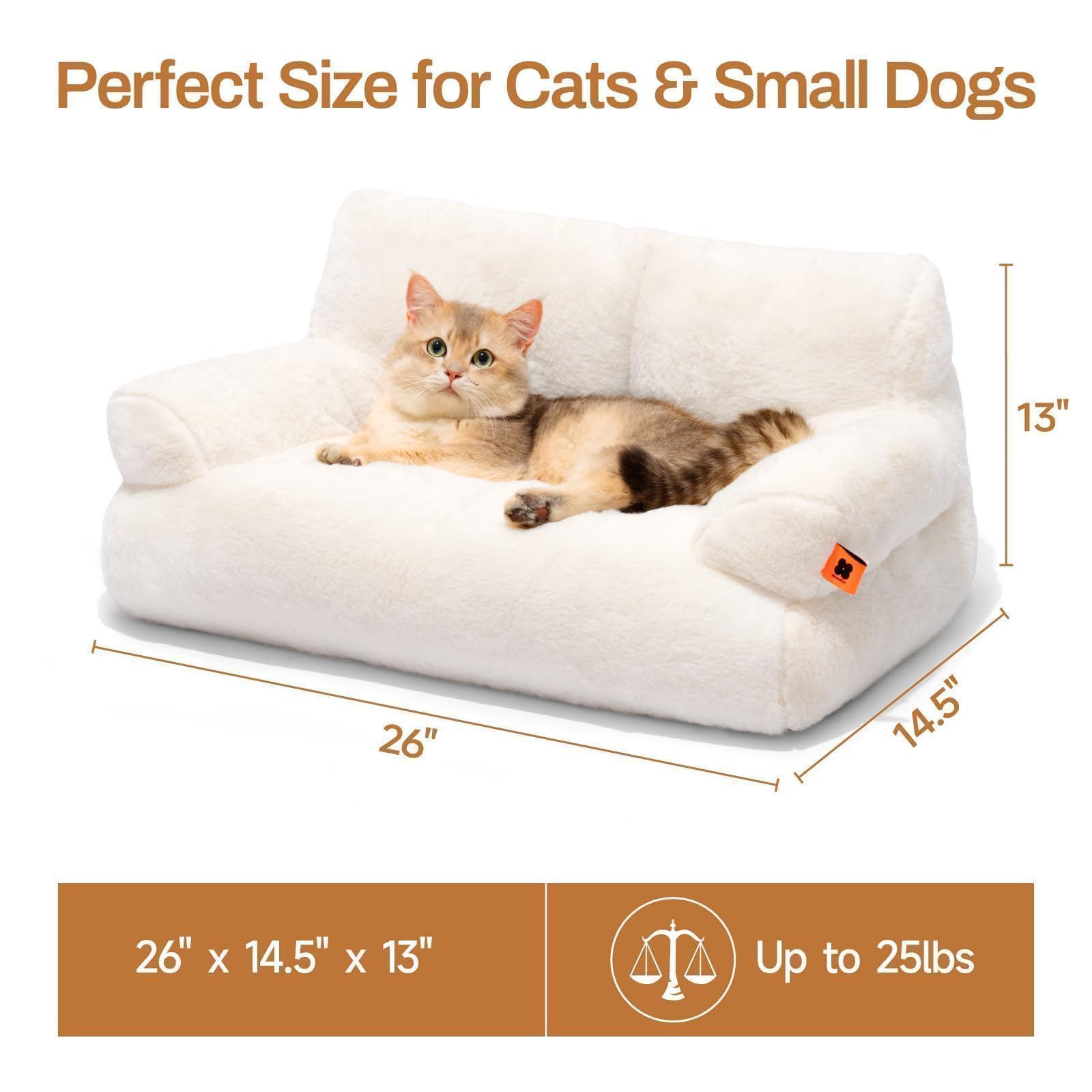 MEWOOFUN cat bed beige color blends with home decor
