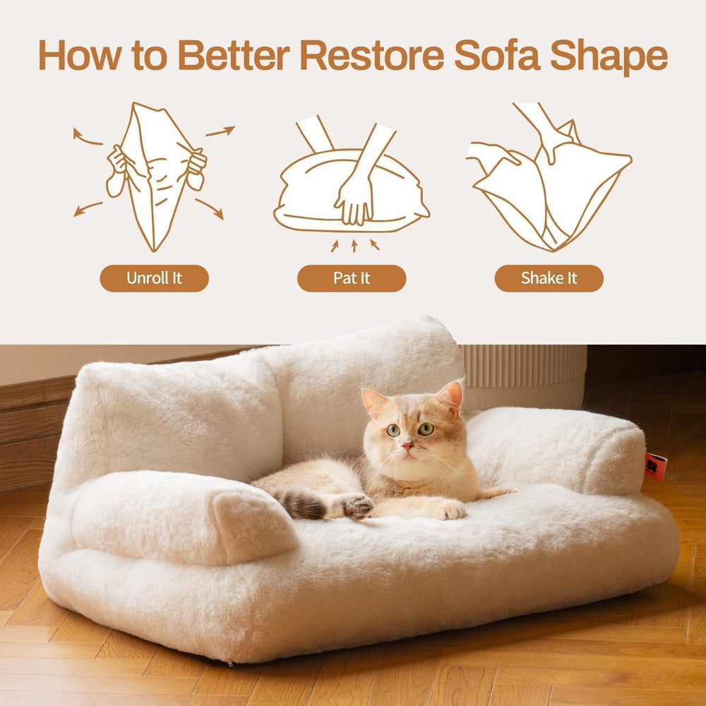 MEWOOFUN cat bed care includes removable cover for machine washing