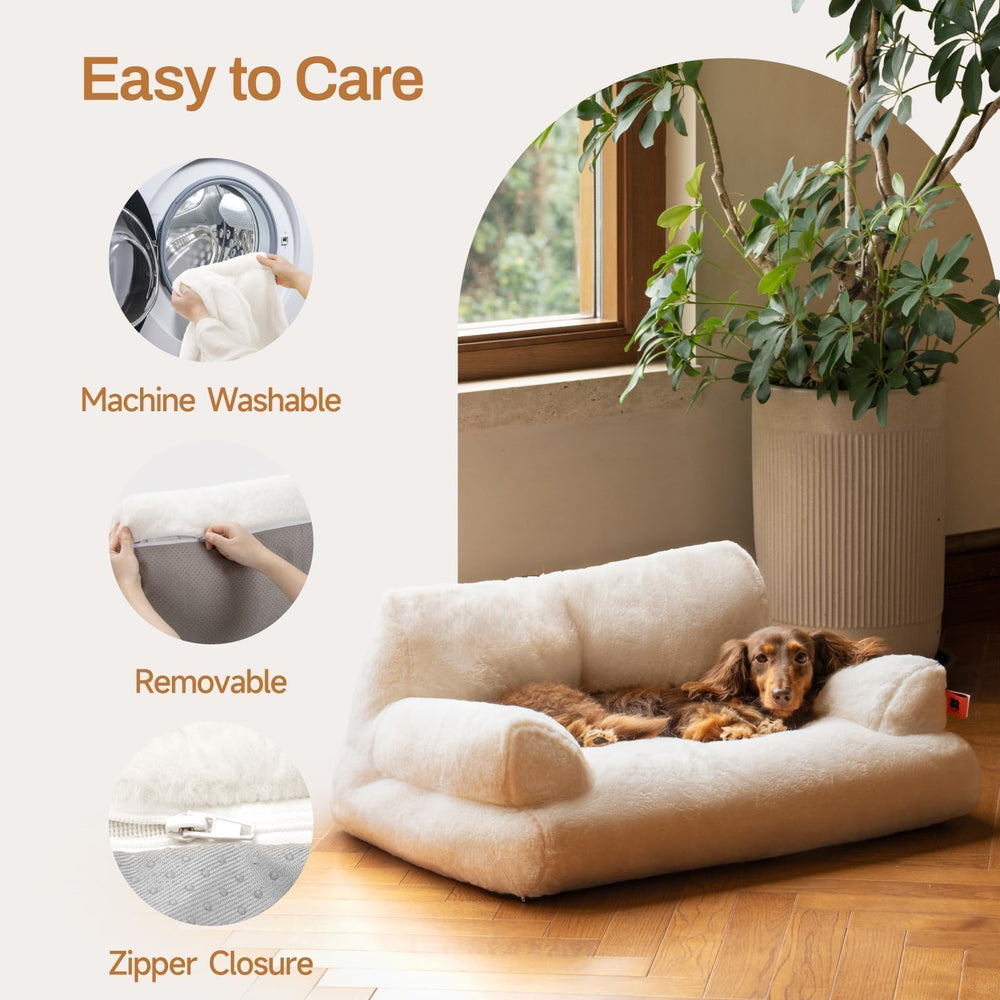 MEWOOFUN cat bed dimensions 26x19x13 inches fit small pets comfortably