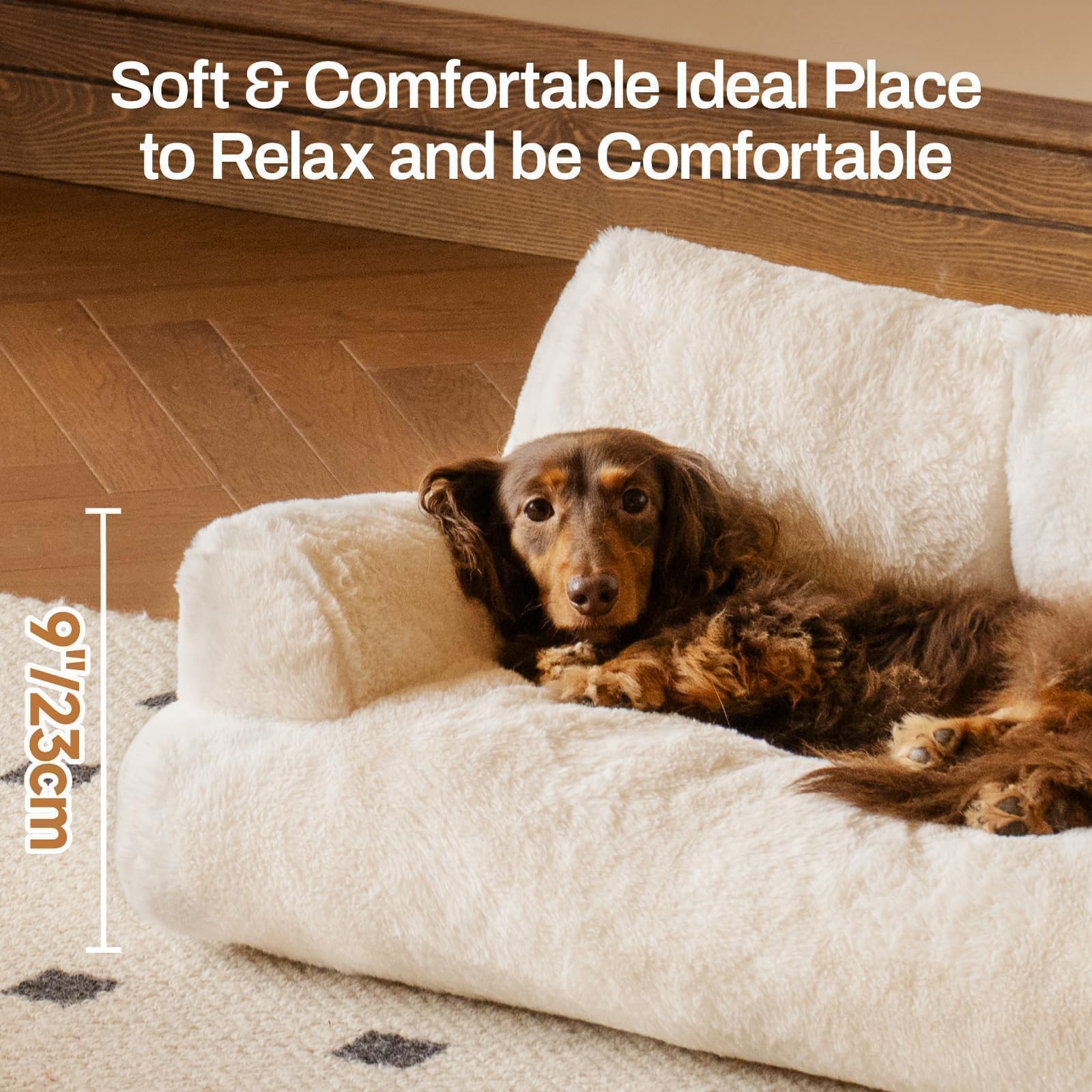 MEWOOFUN cat bed fluffy material for cozy lounging