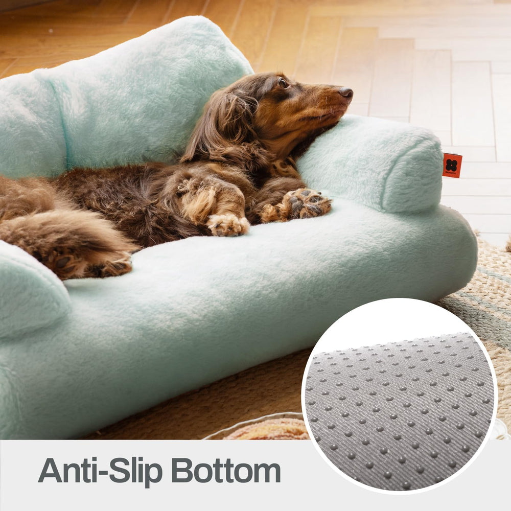 MEWOOFUN cat bed blue arrives vacuum-packed, quick fluff to regain shape