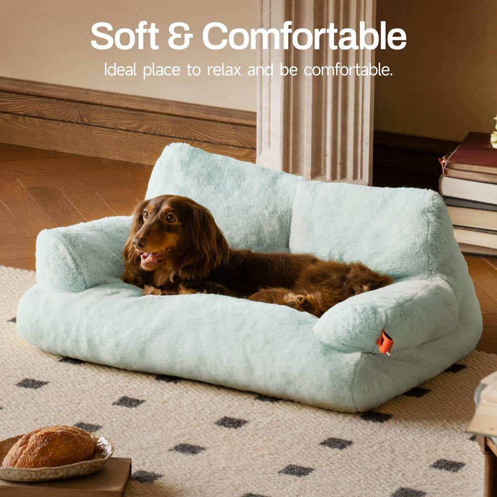 MEWOOFUN cat bed blue inner filling removal for simple washing and refreshed padding