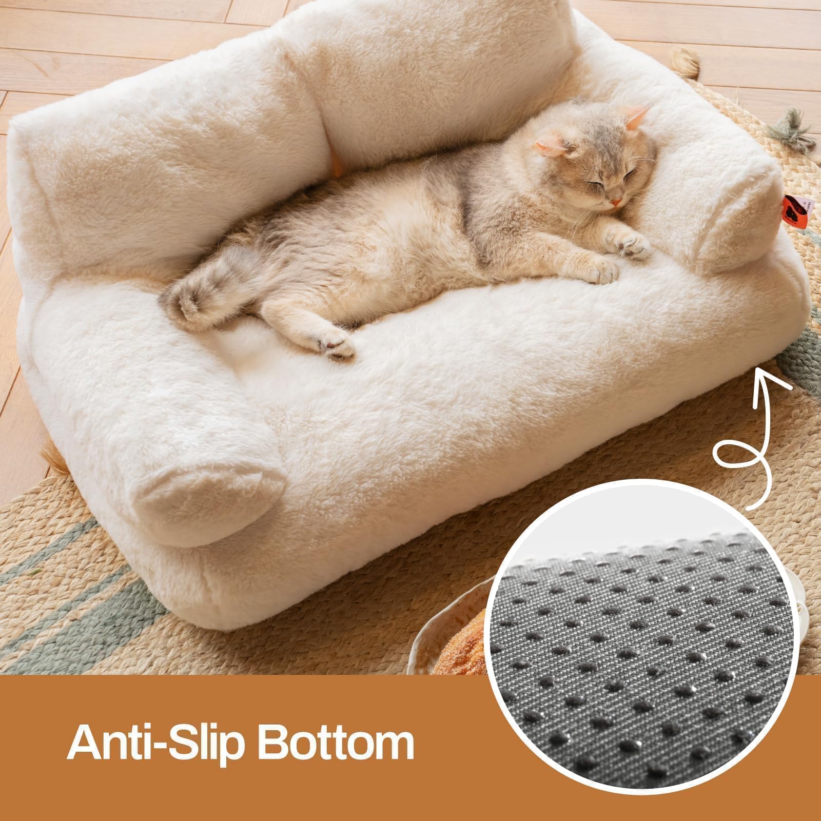 MEWOOFUN cat bed ready-to-use after fluffing and setup