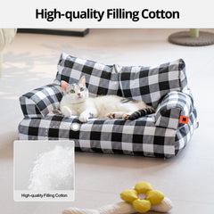 MEWOOFUN cat couch features nonskid bottom for stable lounging on any floor.