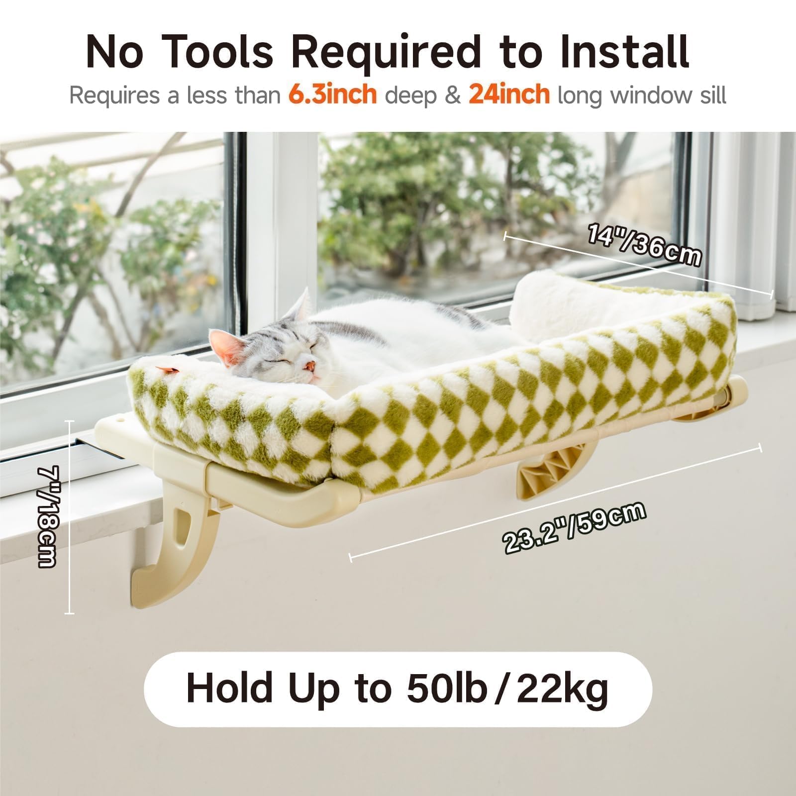 MEWOOFUN window perch large attachment detail emphasizes quick tool-free adjustment