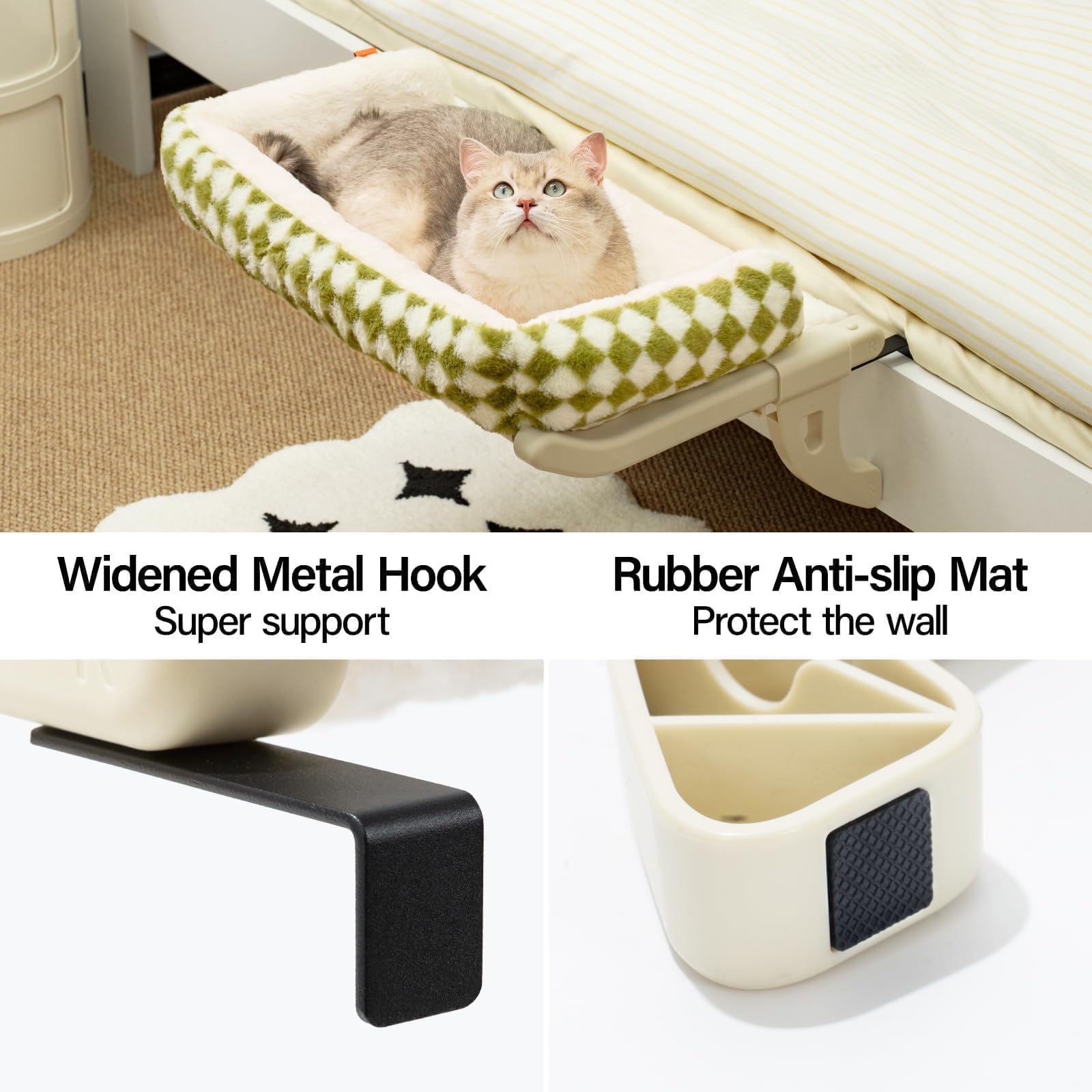 MEWOOFUN cat window sill perch large removable cover showcases easy cleaning