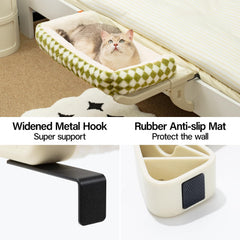 MEWOOFUN cat window sill perch large removable cover showcases easy cleaning