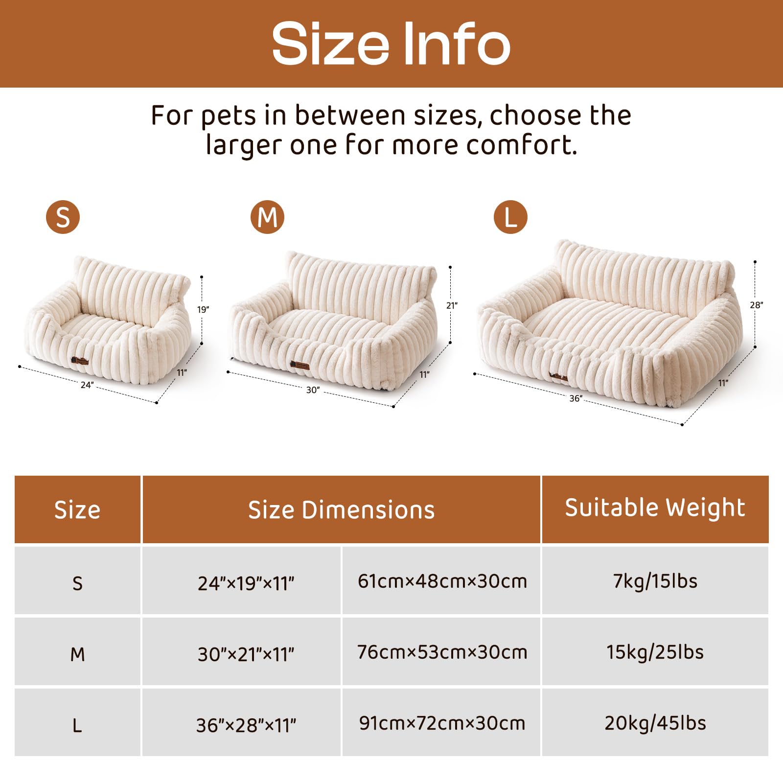 MEWOOFUN Dog Couch Bed removable cover enables easy cleaning and care