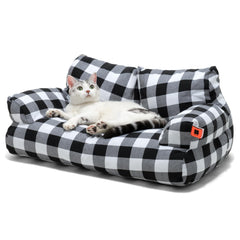 MEWOOFUN pet sofa bed with removable cover for easy cleaning after play.