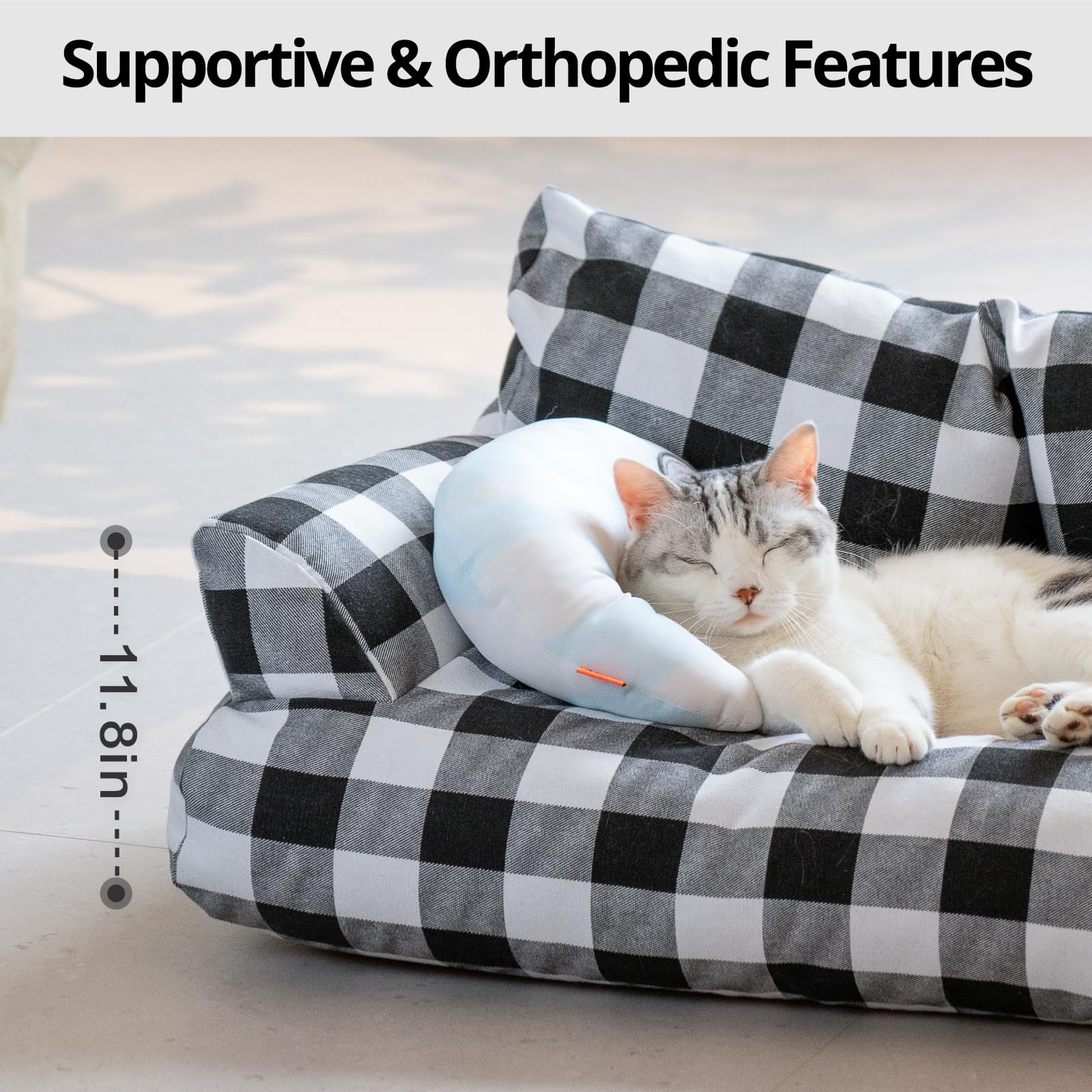 MEWOOFUN removable washable cover keeps the couch fresh between cleanups.