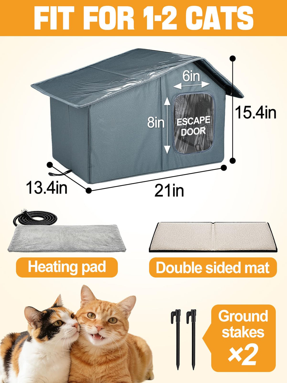 MEWTOGO Cat House in use in yard shows versatile outdoor shelter.