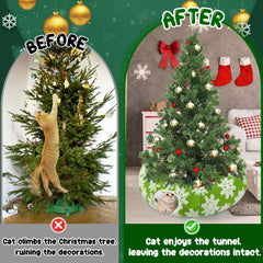 MEWTOGO cat tunnel assembly shows the two tunnels with zipper for easy setup