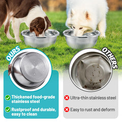 Mewtogo dishwasher-safe dog bowls shown on kitchen counter for easy cleaning