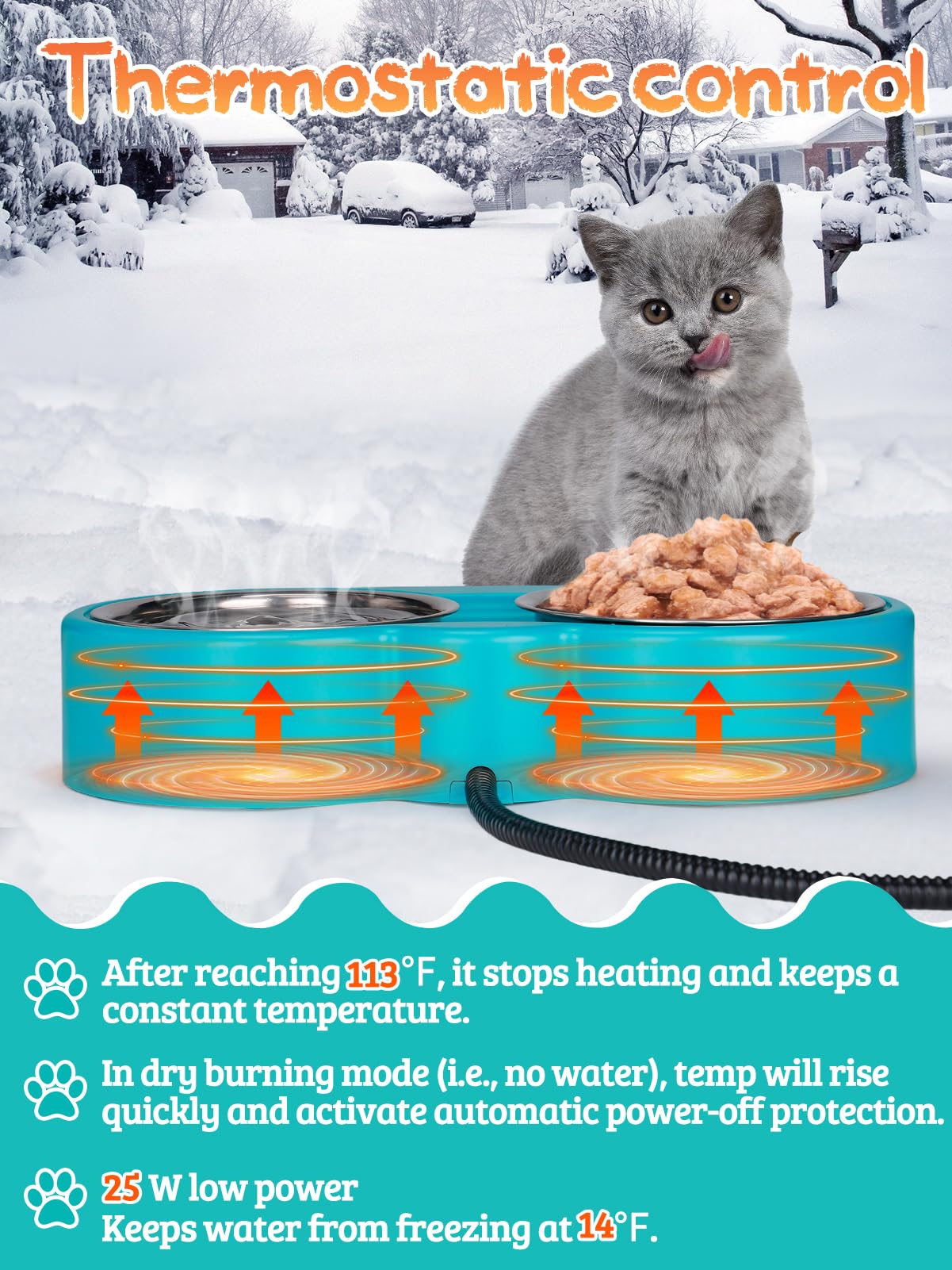 MEWTOGO freezing-proof design prevents water from freezing in cold weather