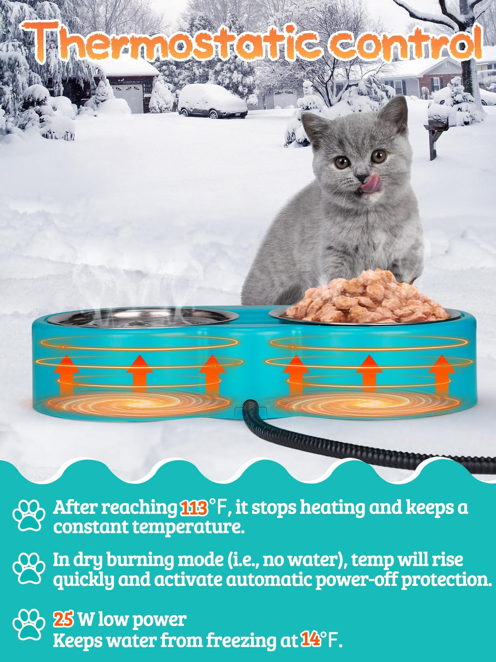 MEWTOGO freezing-proof design prevents water from freezing in cold weather