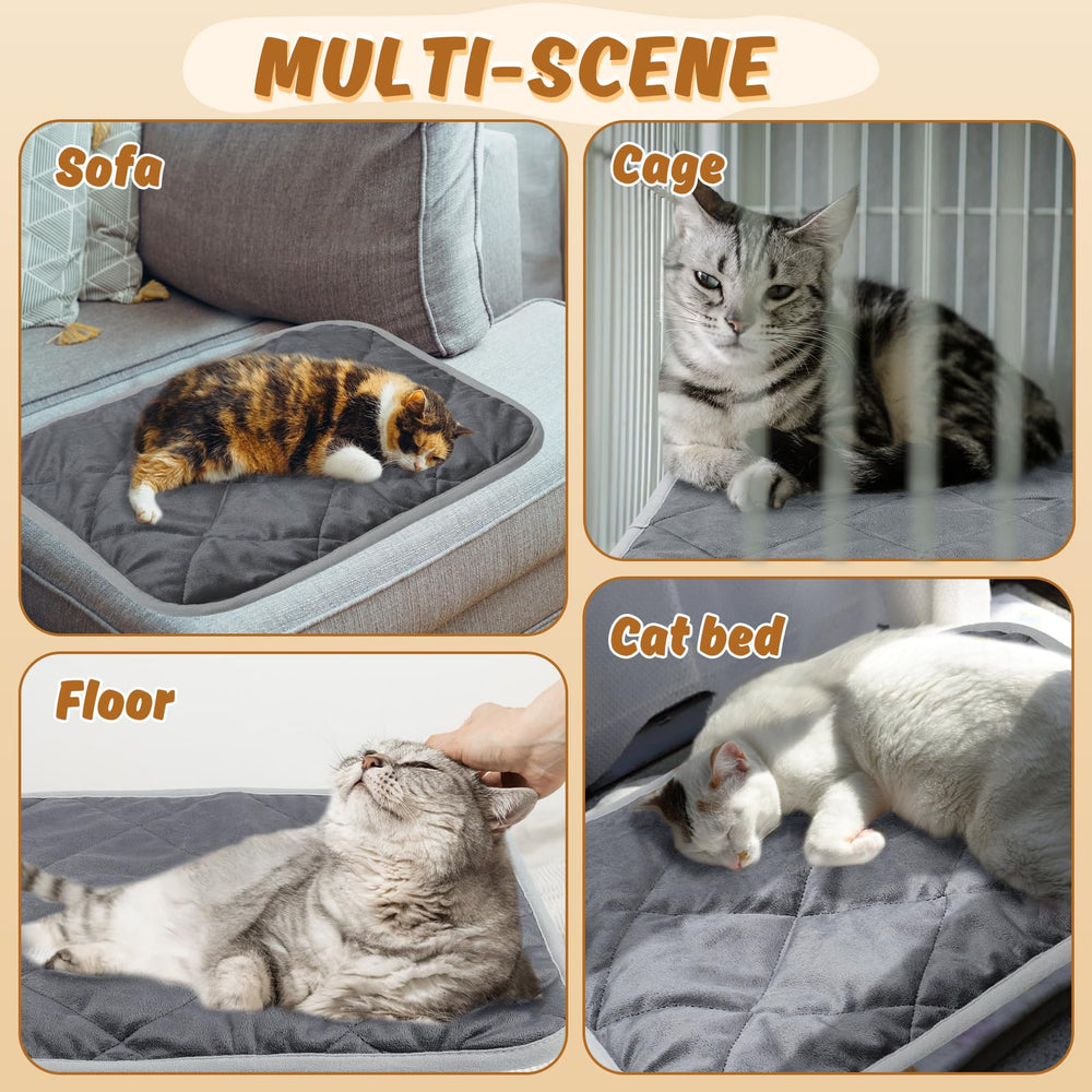 MEWTOGO grey cat bed mat blends with indoor spaces.