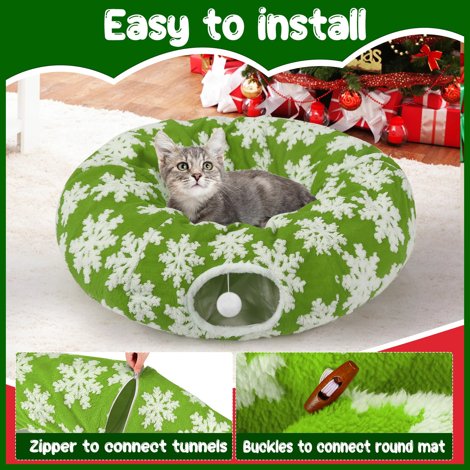 MEWTOGO hanging ball at entrance adds interactive play for cats