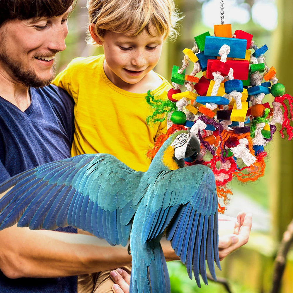 MEWTOGO Macaw/Amazon-friendly blocks promote interactive tearing and foraging