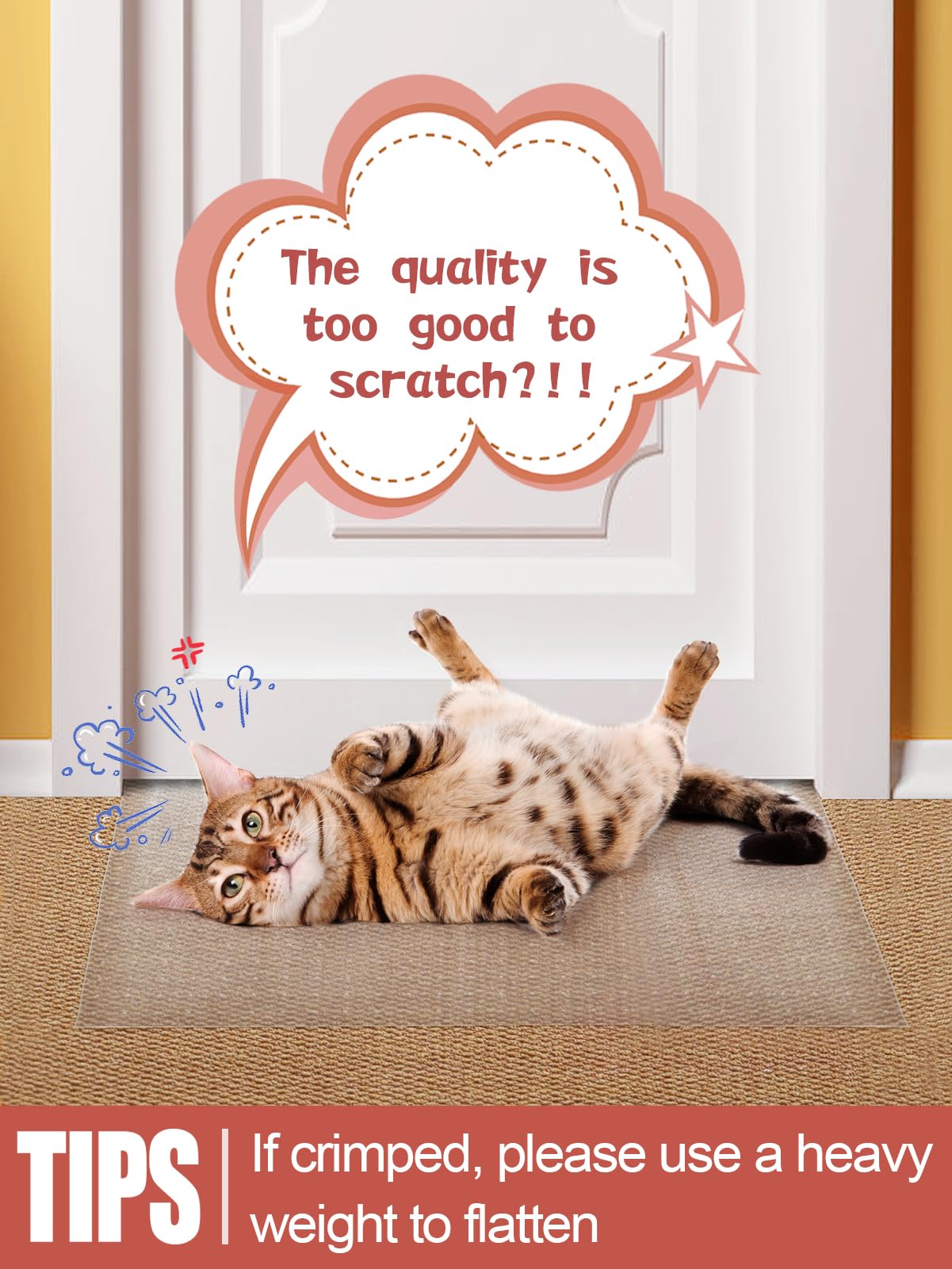 MEWTOGO packaged roll layout shows easy flattening after unrolling