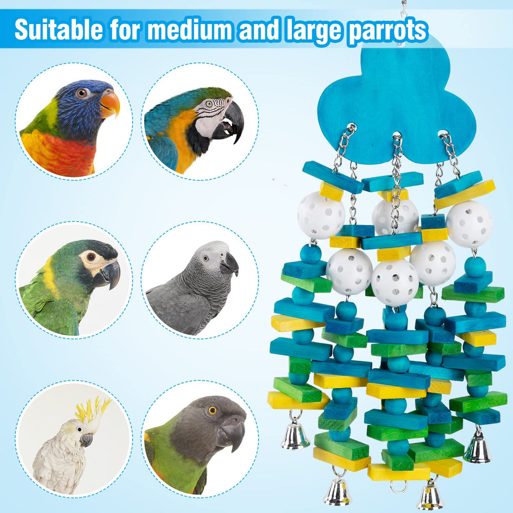 Mewtogo parrot toy bells detail attracts attention for interactive play