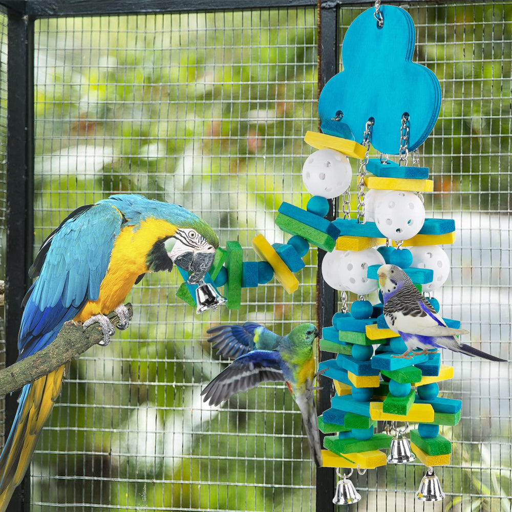 Mewtogo parrot toy hanging hook enables easy setup indoors or outdoors