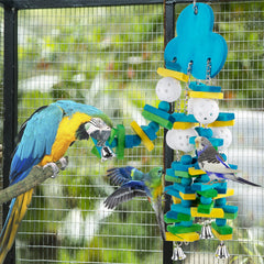 Mewtogo parrot toy hanging hook enables easy setup indoors or outdoors