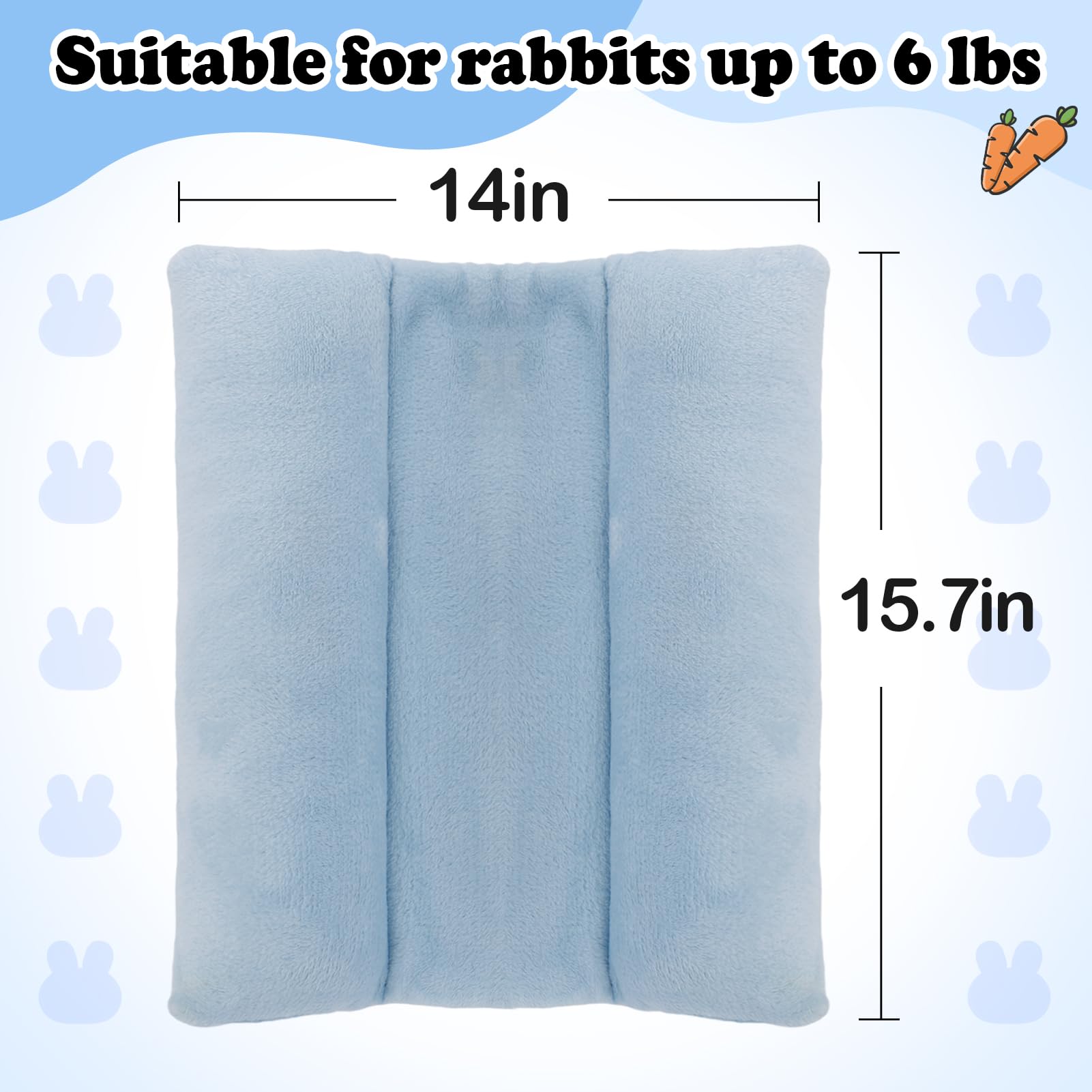 MEWTOGO rabbit bed ideal size suits small rabbits up to 6 lbs for versatile use.