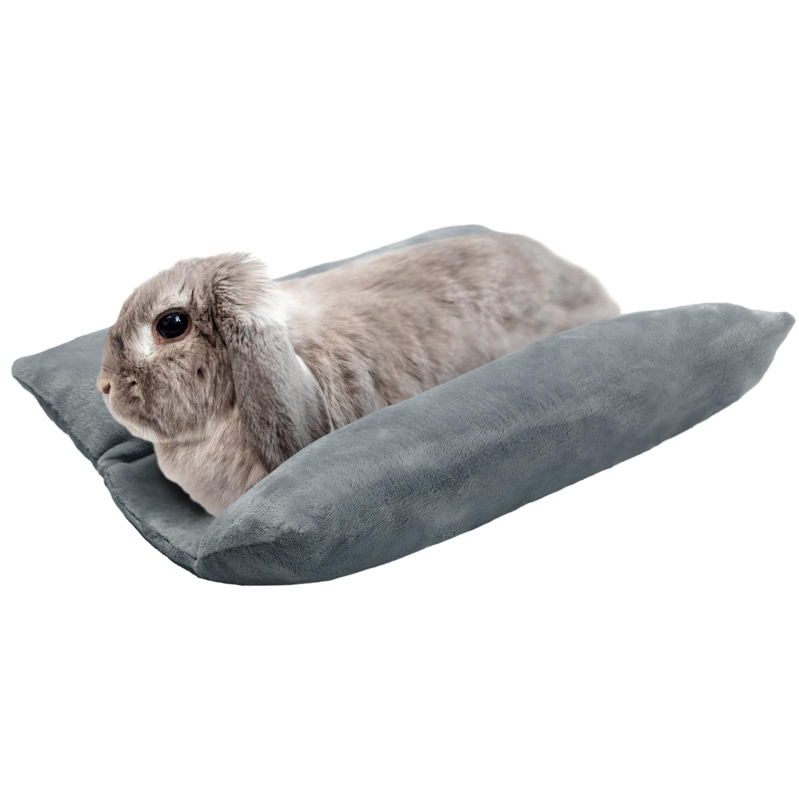 MEWTOGO rabbit bed plush mat in cage offers cozy resting and gentle support.