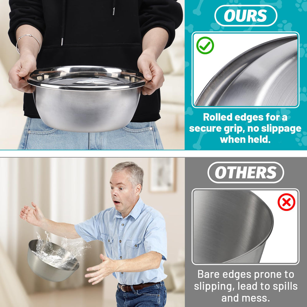 Mewtogo stainless steel dog water bowls rustproof and safe for daily hydration