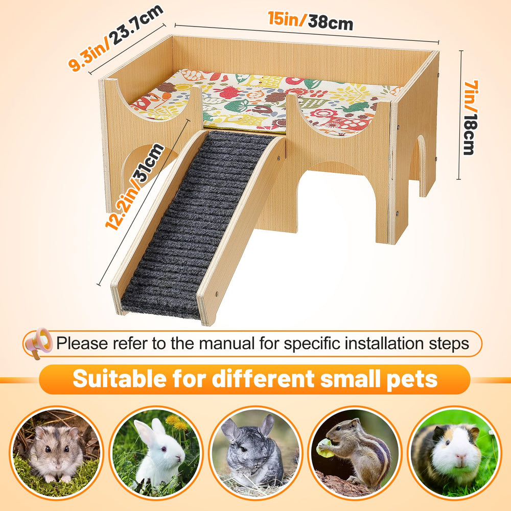 MEWTOGO guinea pig castle dimensions suit compact habitats and gifting