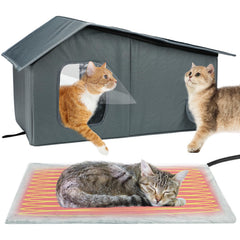 MEWTOGO weatherproof cat house roof for outdoor use and rain protection.