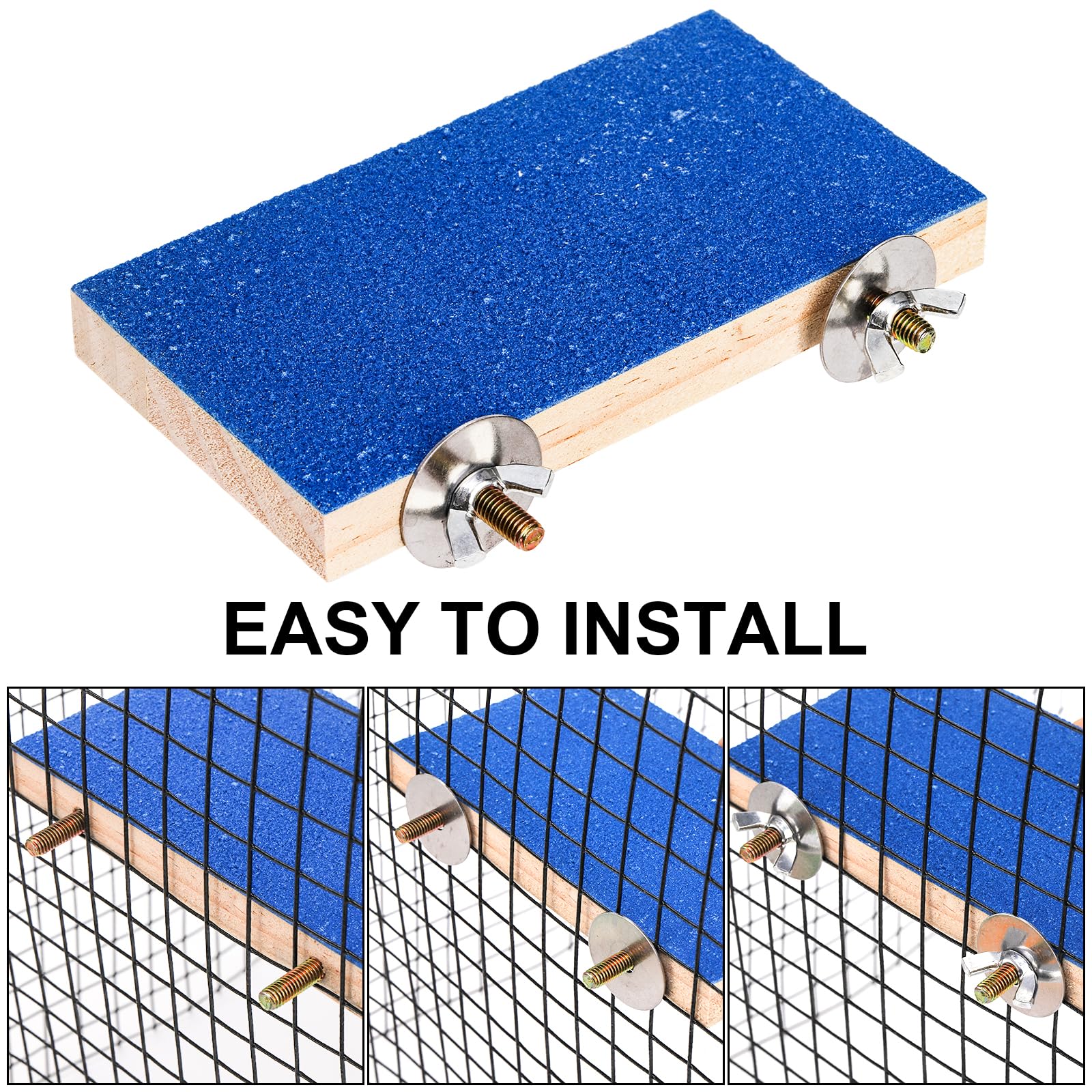Mezchi board perches offer sturdy 5.9in x 3.1in resting spots