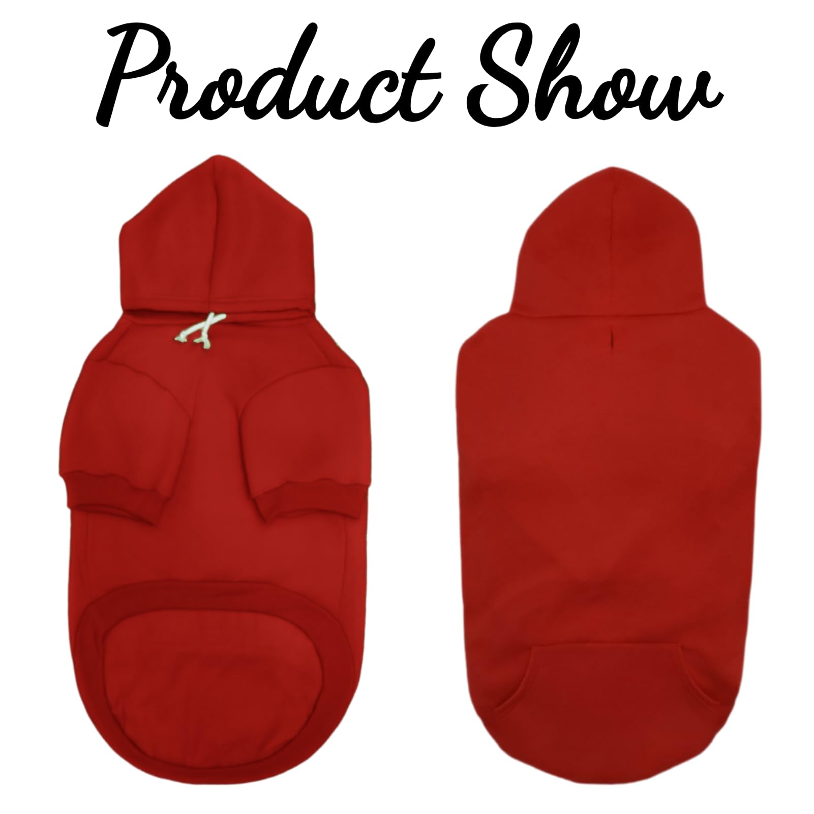 Mfiker large dog hoodie back pocket detail for small treats.