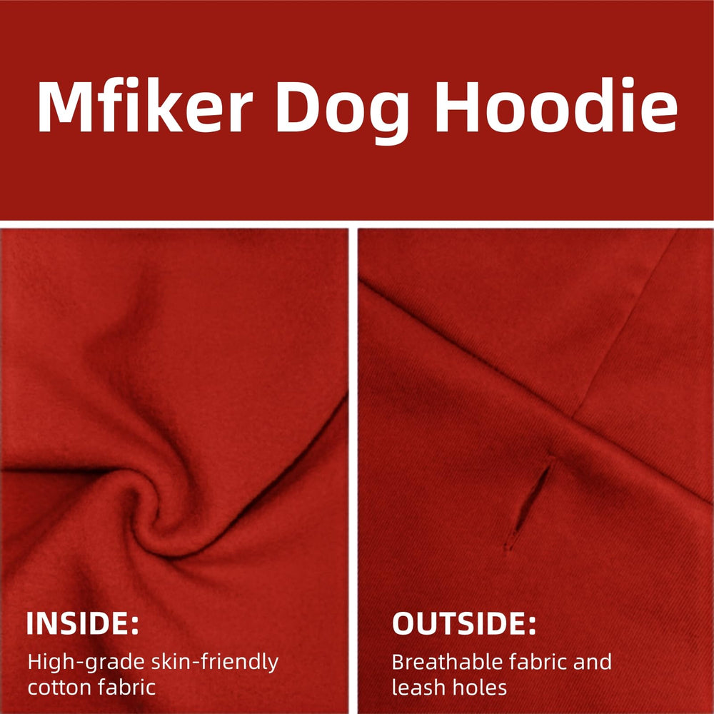 Mfiker large dog hoodie hood detail highlighting extra warmth.
