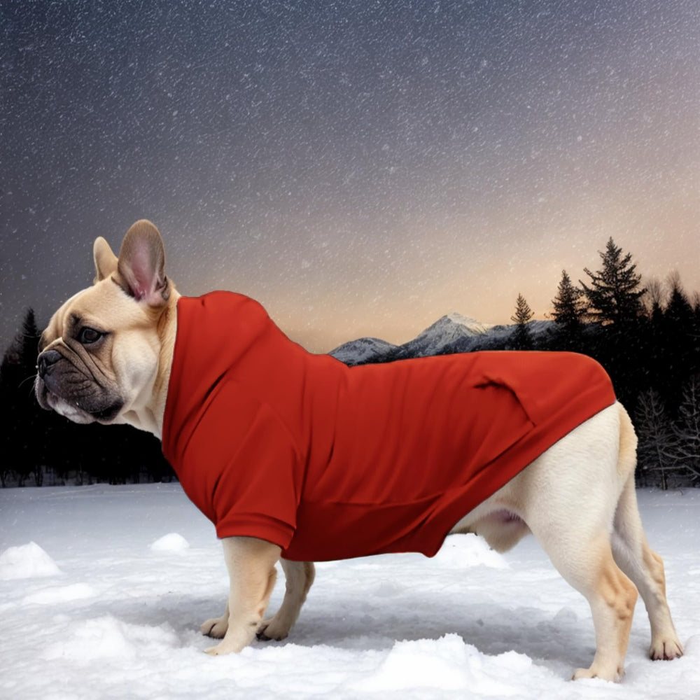 Mfiker large dog hoodie care guide image emphasizing easy machine washing.