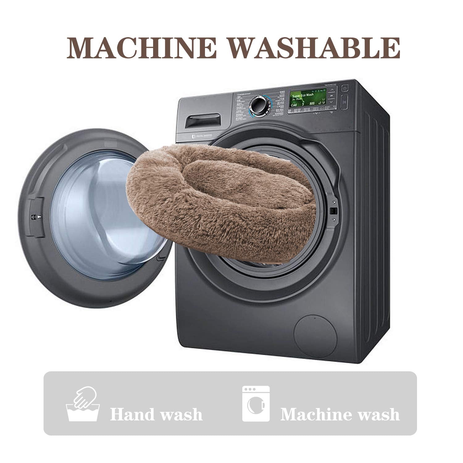MFOX Calming Dog Bed machine-washable design for easy cleaning.