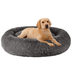 MFOX Calming Dog Bed outer view shows secure nest-like comfort.