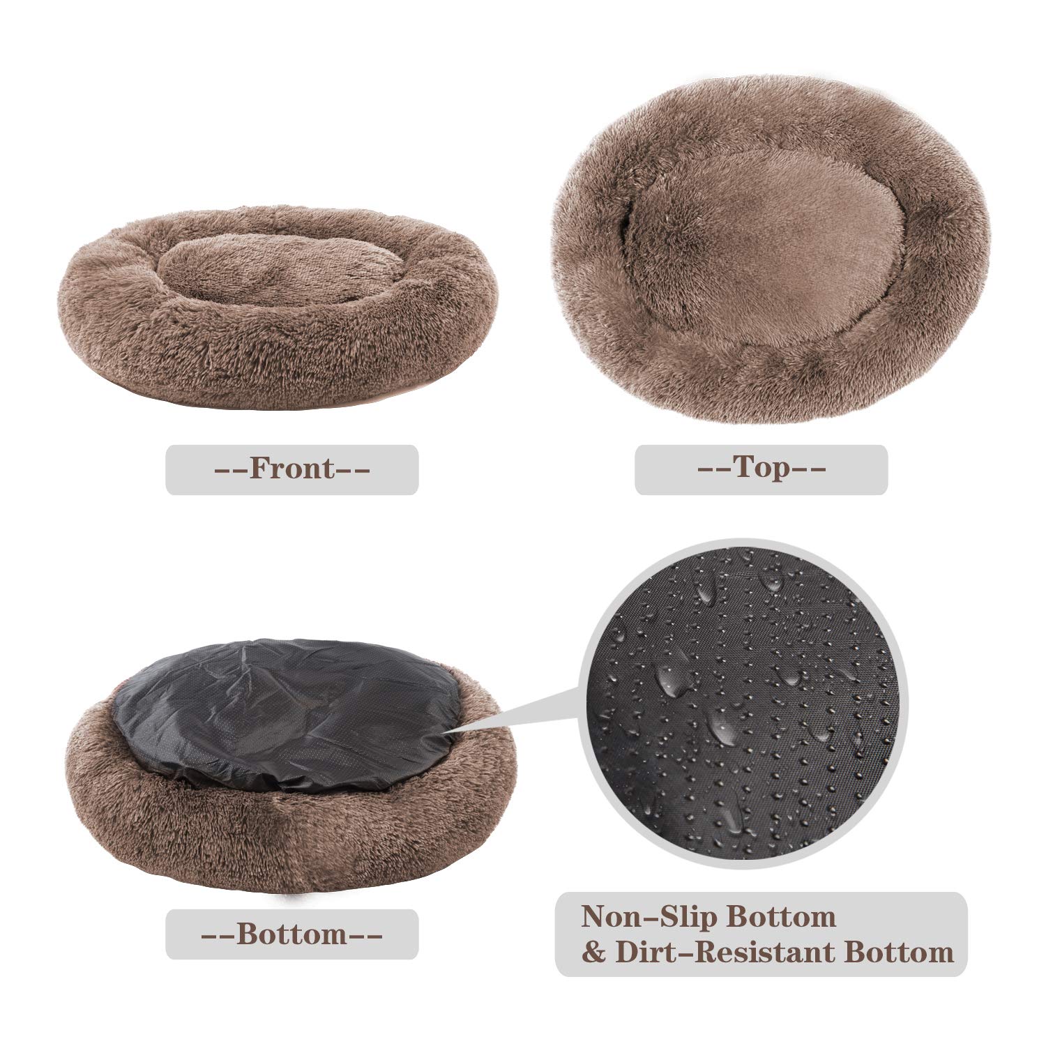 MFOX Calming Dog Bed plush filling provides cushioning for joints.