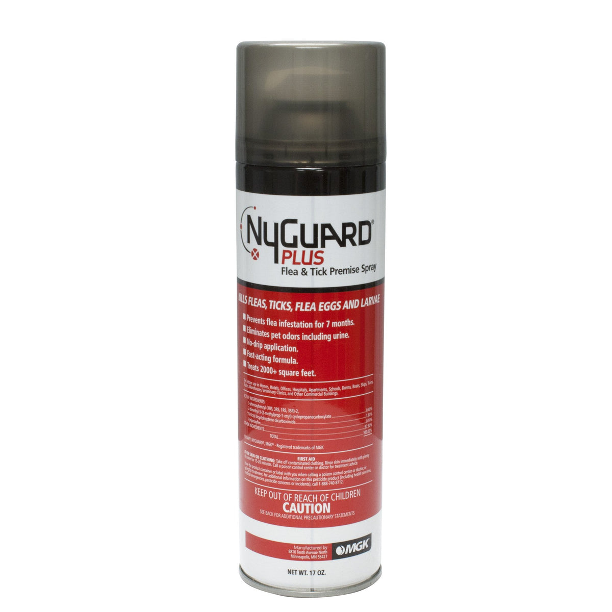 MGK NyGuard Plus aerosol can for indoor flea and tick control with odor neutralization