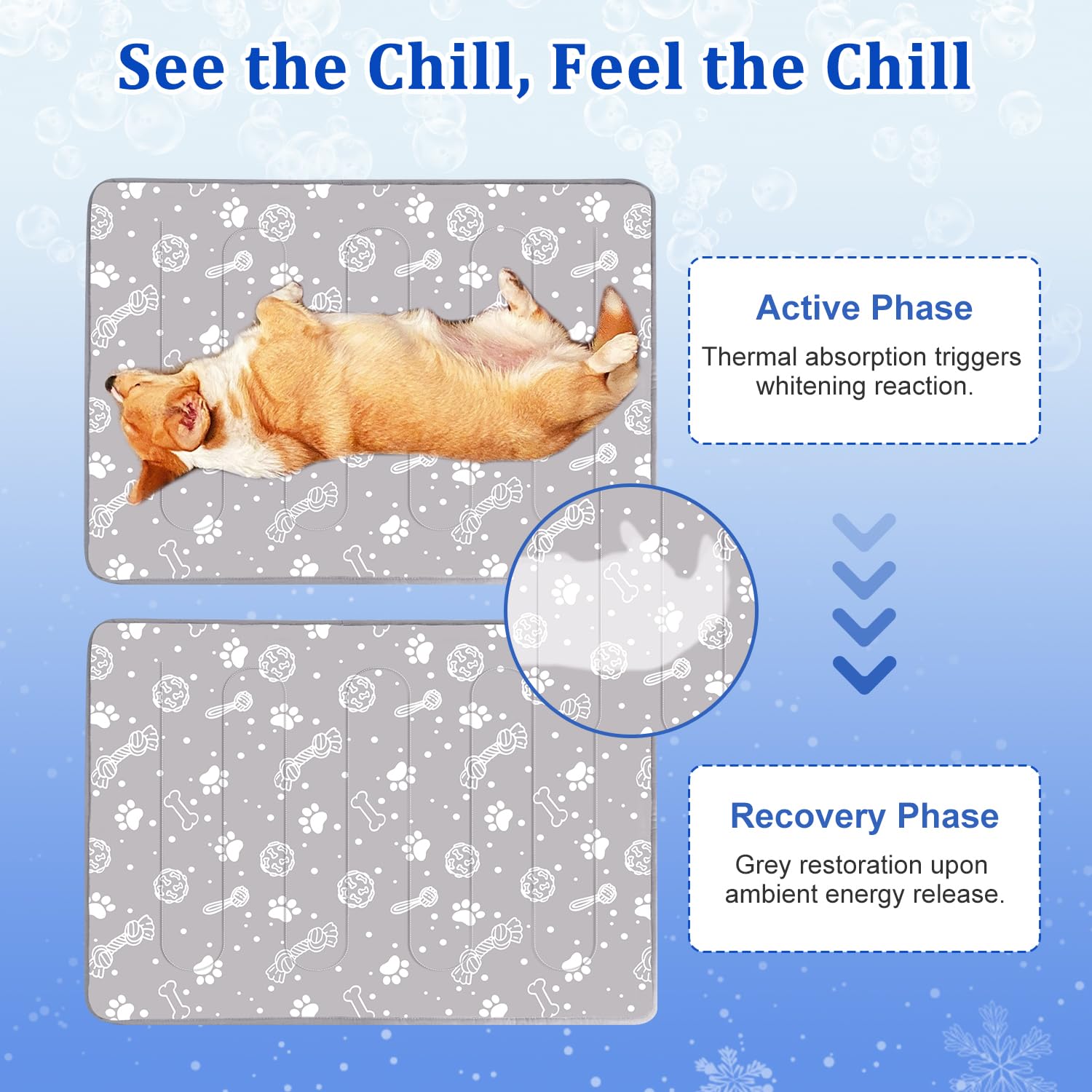 MH MYLUNE HOME heat-sensitive fabric turns white to signal cooling
