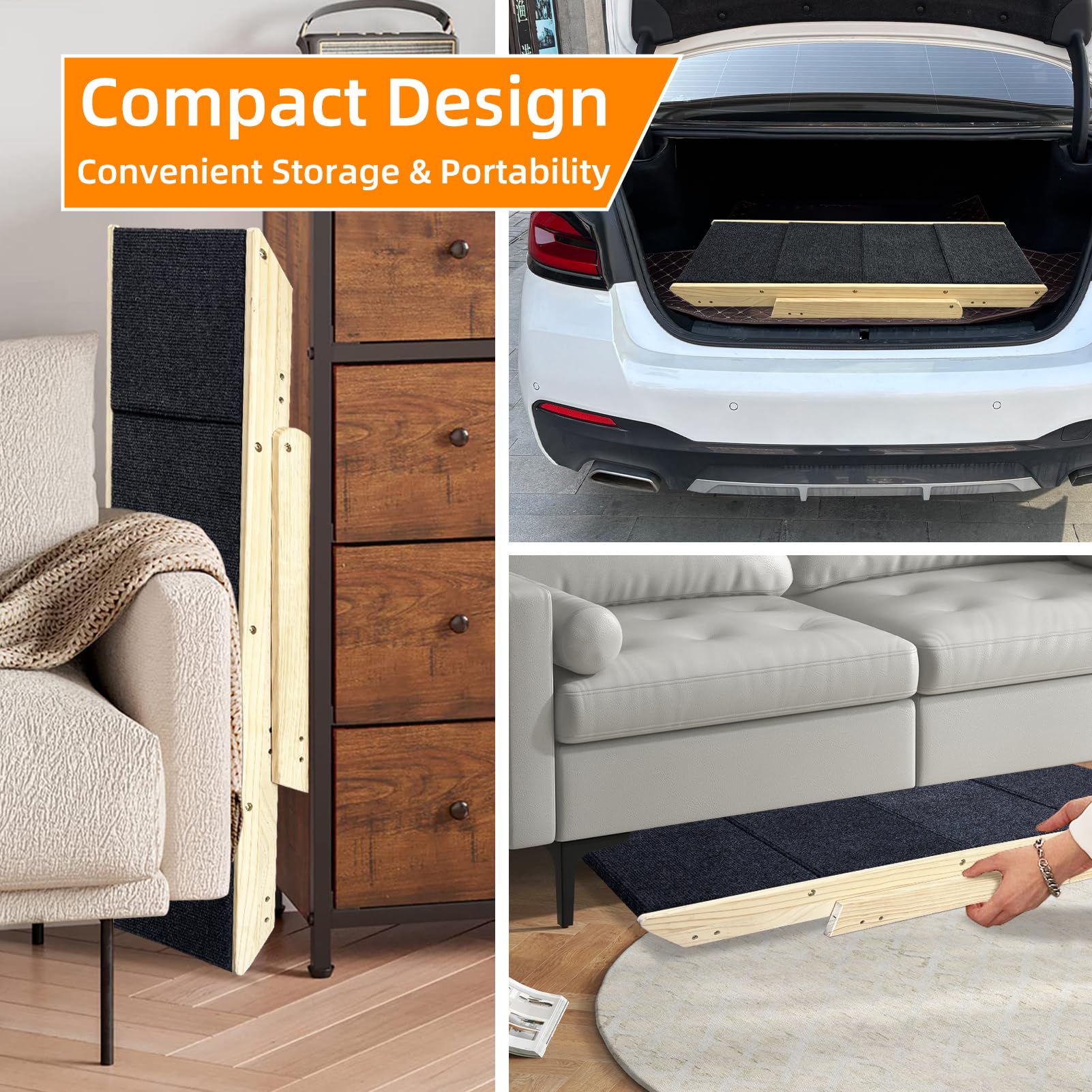 MHL.CXG pet ladder supports up to 180 pounds for larger dogs.