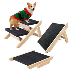 MHL.CXG dog stairs bed-convertible steps for easy bed access.