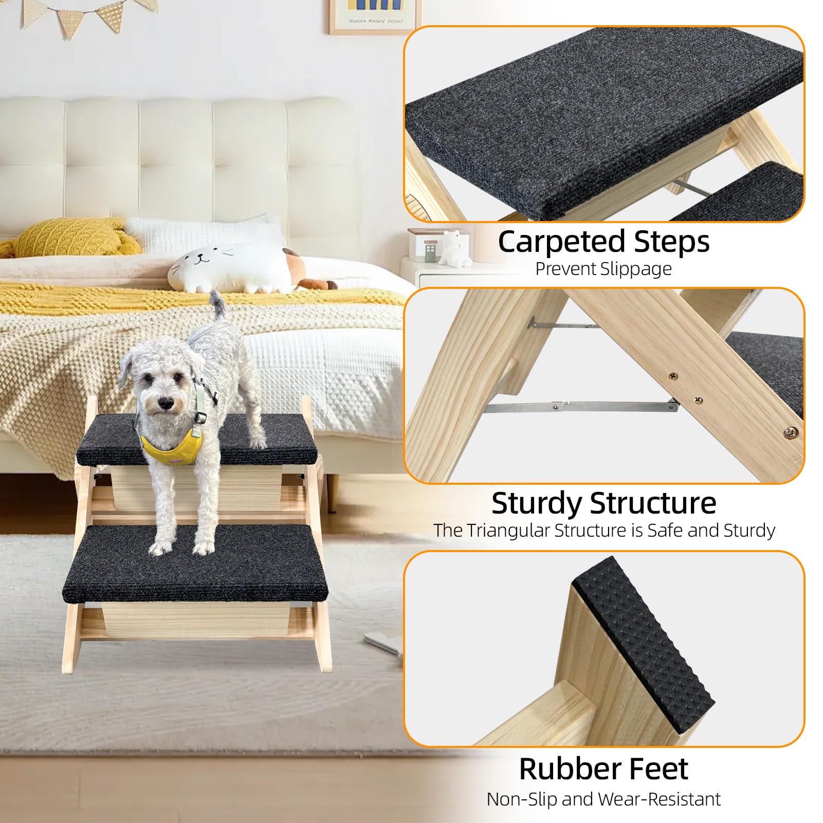 MHL.CXG dog stairs easy-access for elderly pets.