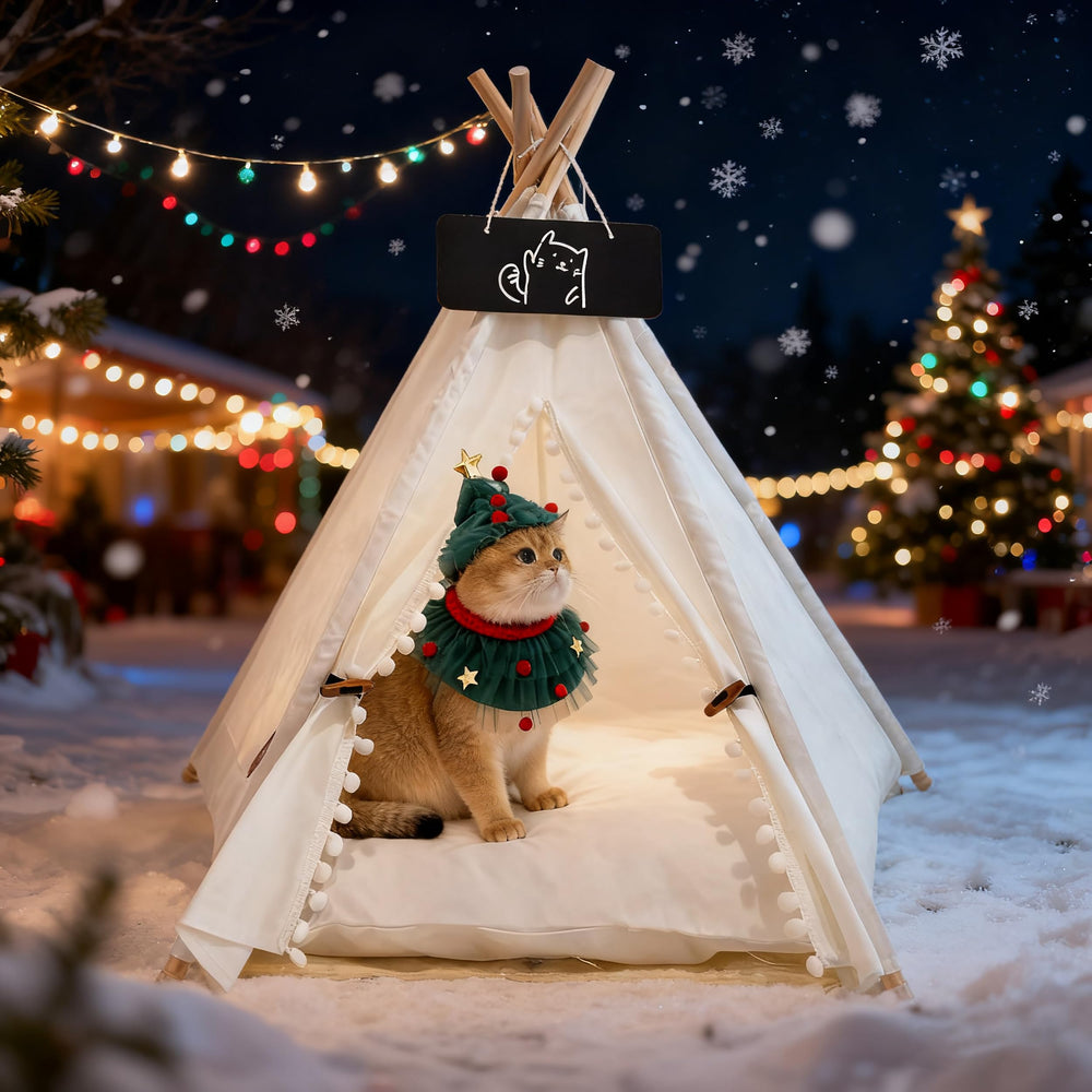 MHL.CXG pet tent sturdy pine frame supports repeated use.