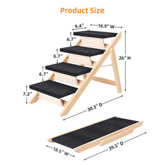 MHL.CXG portable dog ladder folds quickly for car access and travel.